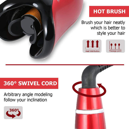 New 1 Inch Auto Hair Air Spin Curl Ceramic Rotating Electric Curlers Automatic Curling Iron for Types tool Rose Type