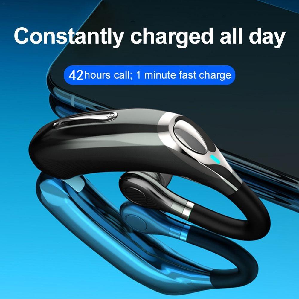 32 Hours Play Business Bluetooth Headset Car Bluetooth Earpiece Hands Free with mic ear-hook Wireless Earphone for iPhone xiaomi