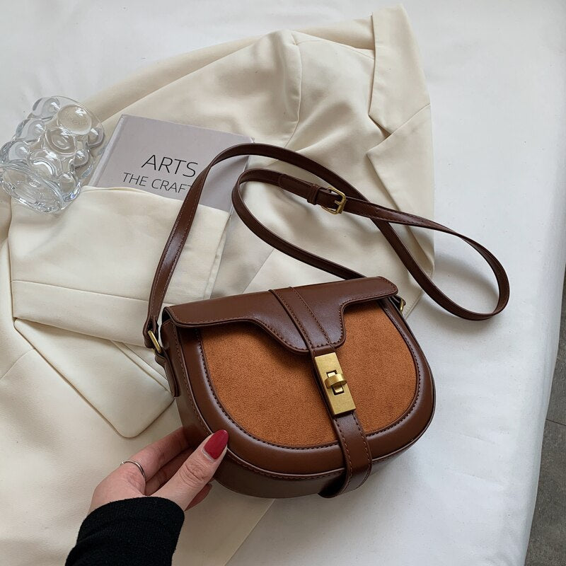 Simple Design Women's Bag Small Pu Leather Crossbody Bags 2021 New Trending Retro Female Handbags Casual Wild Shoulder Bags Sac