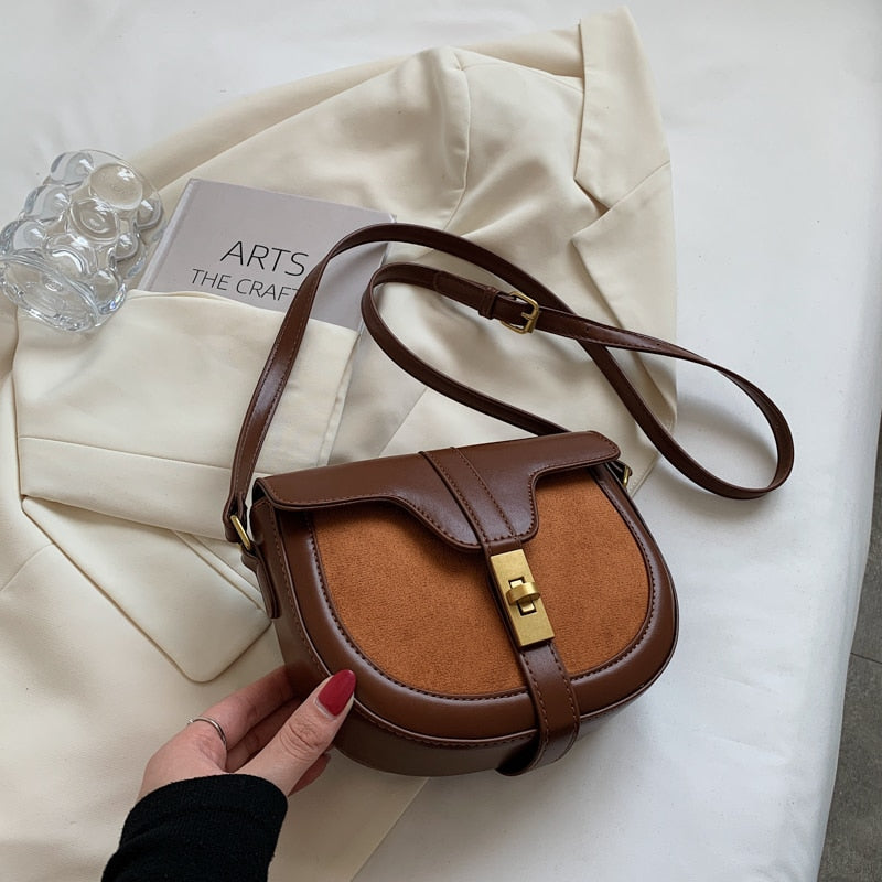 Simple Design Women's Bag Small Pu Leather Crossbody Bags 2021 New Trending Retro Female Handbags Casual Wild Shoulder Bags Sac