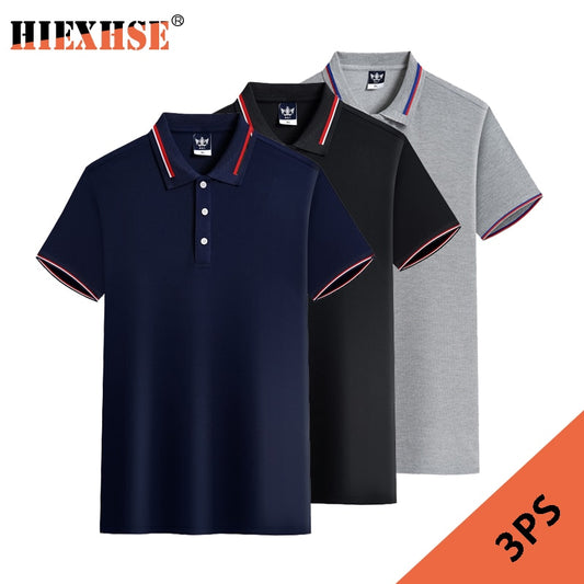 High Quality Solid Color Three-Pack Polo Men Shirt Casual Polo Shirts men's Short Sleeve Polo Shirt 2021 New Arrival Polos Shirt