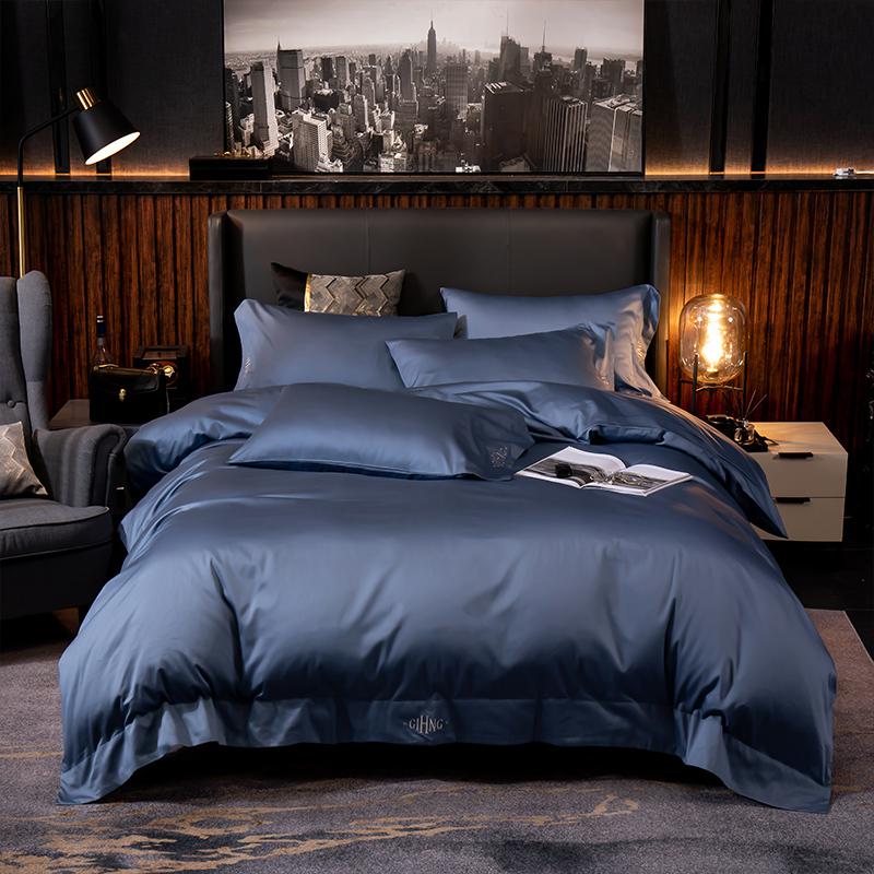 White Grey Hotel Quality Silky Soft Egyptian Cotton Bedding set Queen King Size 4/6Pcs(1 Duvet Cover 1Bed Sheet Pillow Shams)