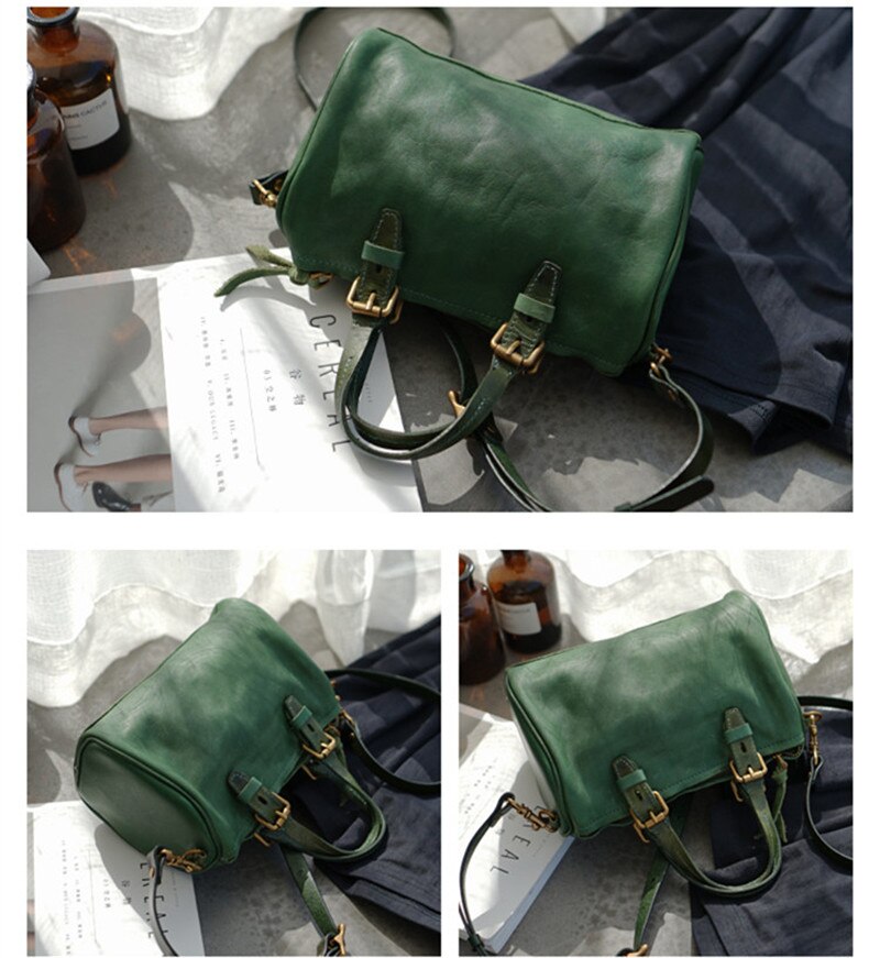 PNDME fashion vintage genuine leather women's handbag casual high quality real cowhide daily party ladies shoulder messenger bag