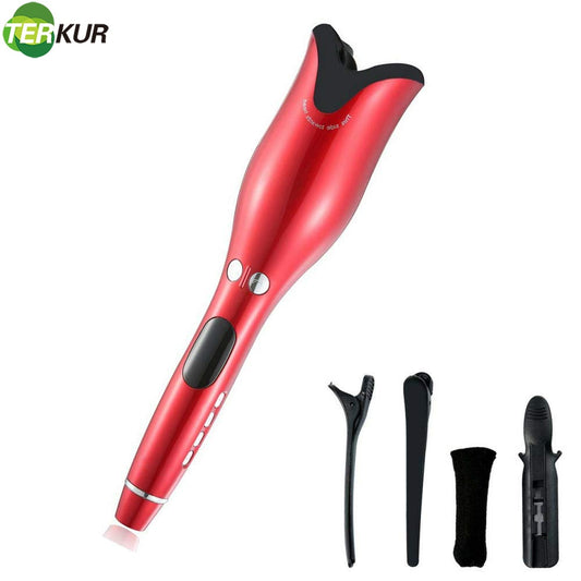 New 1 Inch Auto Hair Air Spin Curl Ceramic Rotating Electric Curlers Automatic Curling Iron for Types tool Rose Type