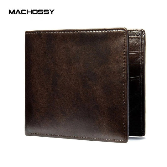 New Soft Leather Wallet Ultra Thin Men's Genuine Leather Wallets Man Small Card Holder Wallets Vintage Short Purse for Male
