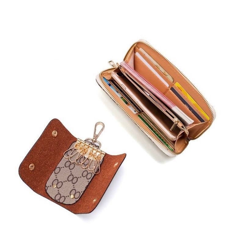 Women Handbag Leather Shoulder Bags Fashion Totes Female Purse Six-Piece Set Designer Brand Large Capacity Casual