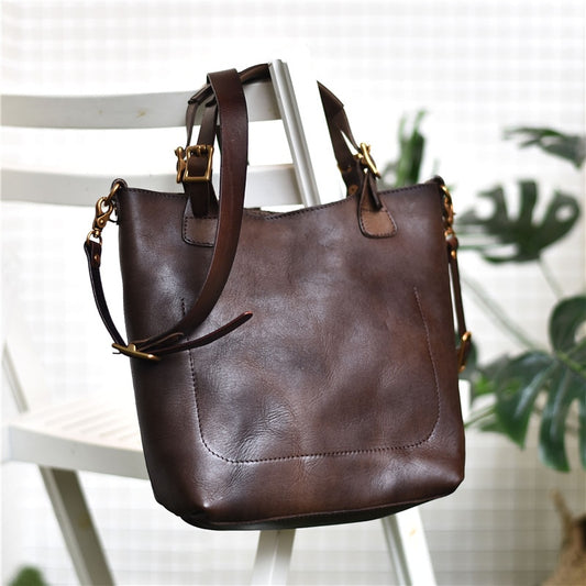 PNDME fashion genuine leather ladies handbag casual simple vintage high quality cowhide luxury women's shoulder messenger bags