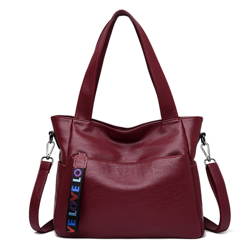Quality Women's Leather Top Handle Bags Female Shoulder Sac Tote Shopper Bag Bolsa Feminina Luxury Designer Handbags for Woman