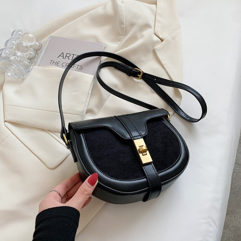 Simple Design Women's Bag Small Pu Leather Crossbody Bags 2021 New Trending Retro Female Handbags Casual Wild Shoulder Bags Sac