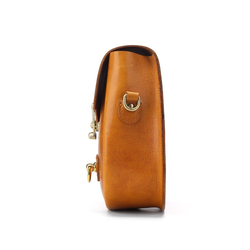 Women's Bag Handmade Leather Shoulder Bag Fashion New Vegetable Tanned Leather Messenger Bag