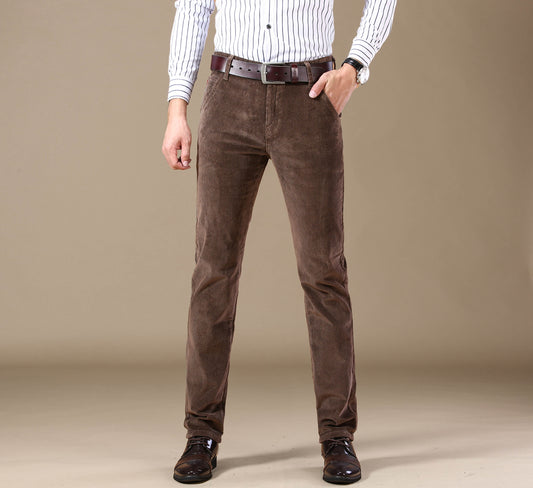 202 Autumn and winter new Business Men's jeanStraight Corduroy Corduroy Pants Breathable high quality Multicolor Casual Pants