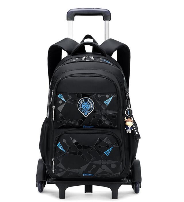 School backpack bag with wheels School Rolling Bags Student wheeled Backpacks for boys Children School Trolley Bag On wheels