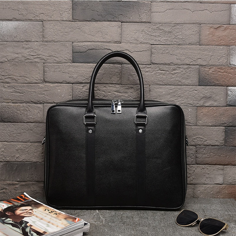 Laptop Bag 15.6 inch, Briefcase Men, Cow Leather Handbag, Large Male Tote Bags, Shoulder Bag, Crossbody Bag Men, Businessmen Bag www.chishtismart.com