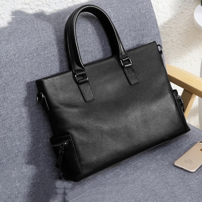 Men Briefcase Genuine Leather Laptop Bag Men's Messenger Fashion Business Male Handbags Shoulder Bags Men Briefcase Tote Bag