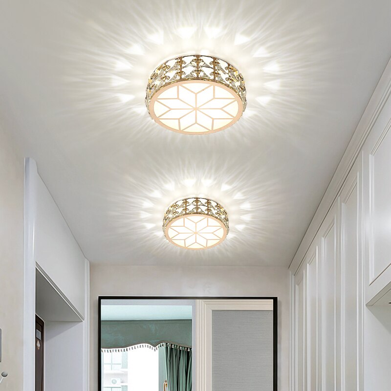 Crystal Led Ceiling Lighting Modern Ceiling Crystal Lamp Bedroom Living Room Light Kitchen Dining Room Corridor 3W 5W AC