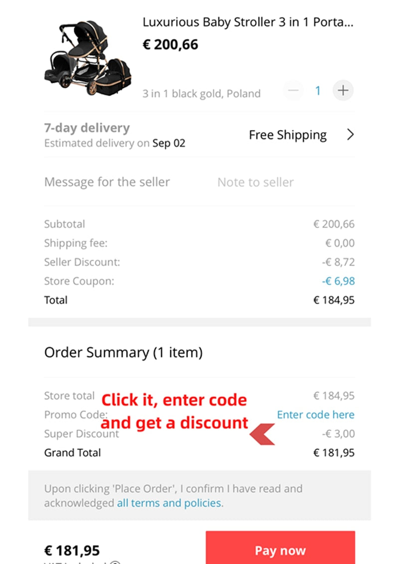 3 in 1 Baby Stroller with Car Seat Luxurious Environmentally Materials Four-wheel Shock Absorption Freeshipping 7-day Delivery