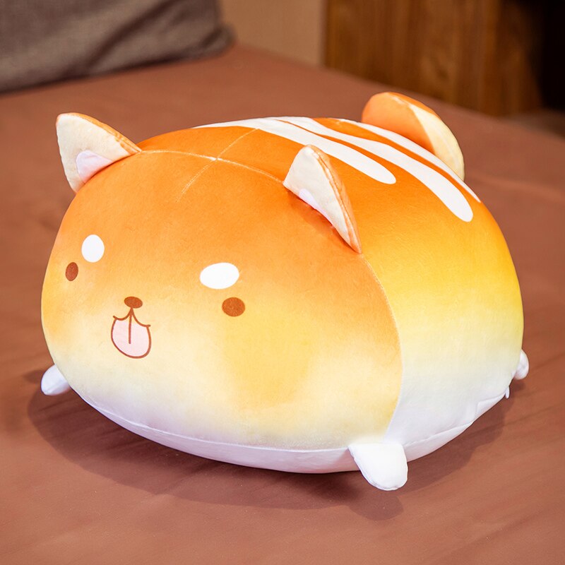 Cute Stuffed Bread Animal Plush Toy Cartoon Animal Shiba Inu Dog Bear Doll Soft Nap Sleeping Pillow Cushion Girls Gift