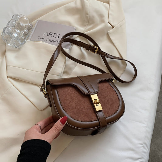 Simple Design Women's Bag Small Pu Leather Crossbody Bags 2021 New Trending Retro Female Handbags Casual Wild Shoulder Bags Sac