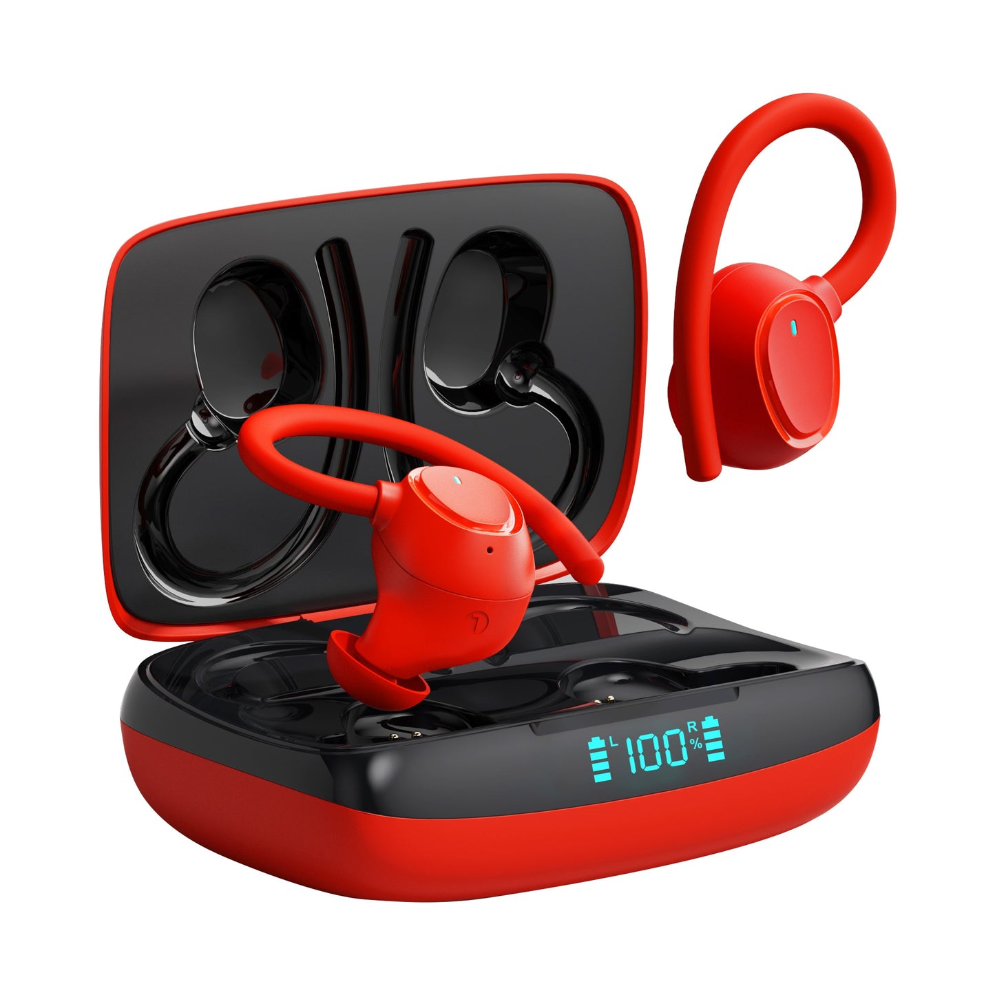 TWS Wireless Earphones Bluetooth 5.1 Sports Headphone IPX7 Waterproof Headsets Touch Control 9D Stereo Headset with Mic Earpiece