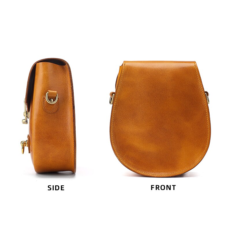 Women's Bag Handmade Leather Shoulder Bag Fashion New Vegetable Tanned Leather Messenger Bag