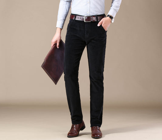 202 Autumn and winter new Business Men's jeanStraight Corduroy Corduroy Pants Breathable high quality Multicolor Casual Pants