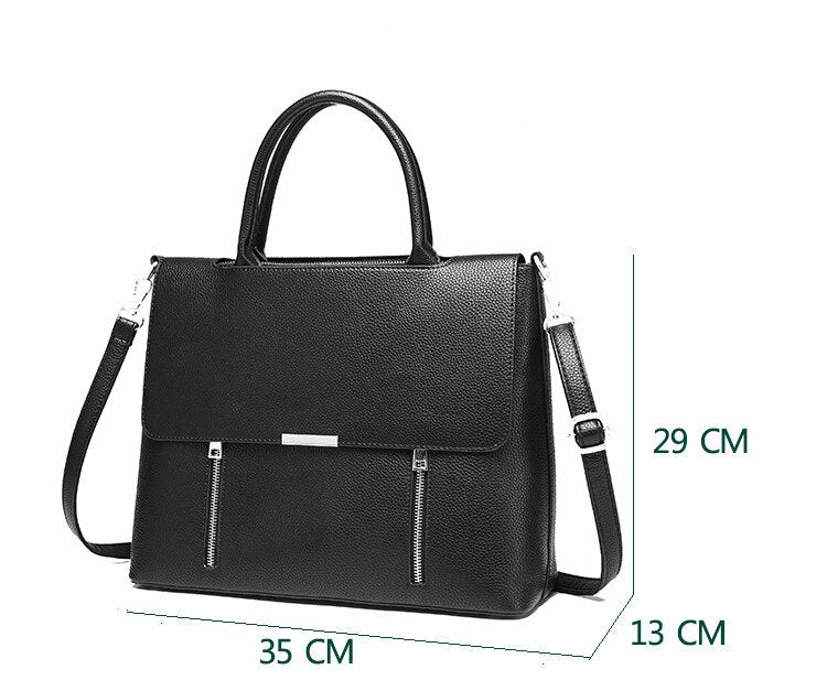 2022 New Women's Briefcase Female 14 Inch Laptop Portable Handbags Large-capacity Shoulder Bag Business Leather Crossbody Bags