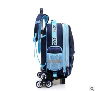 3D Boy's trolley Bag with wheels for school Kids Rolling Bag on wheels Children's Travel Bag 6 wheels School Trolley Backpack