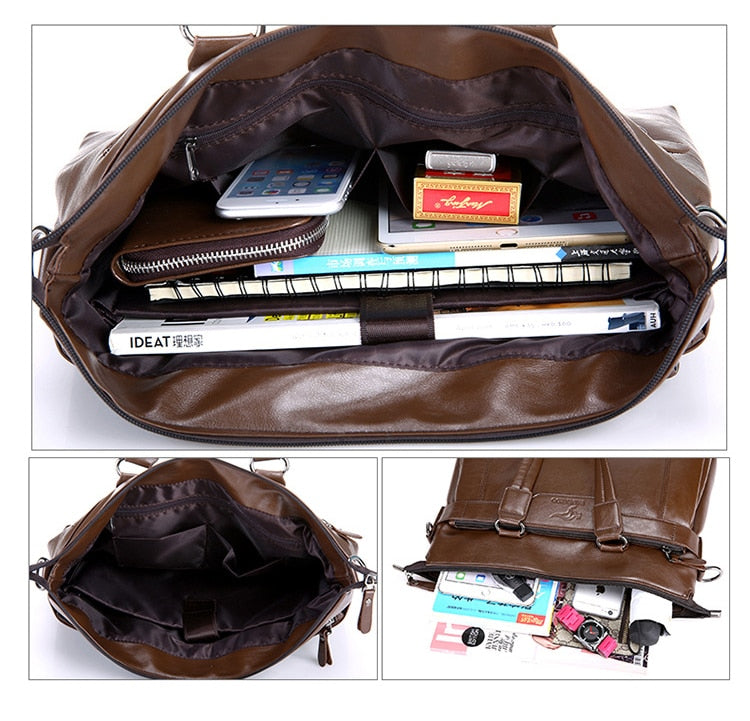 Badenroo Male bag Leather Handbags Men's Business bag Briefcase Laptop Shoulder Crossbody Bags Large Capacity Man Messenger Bags