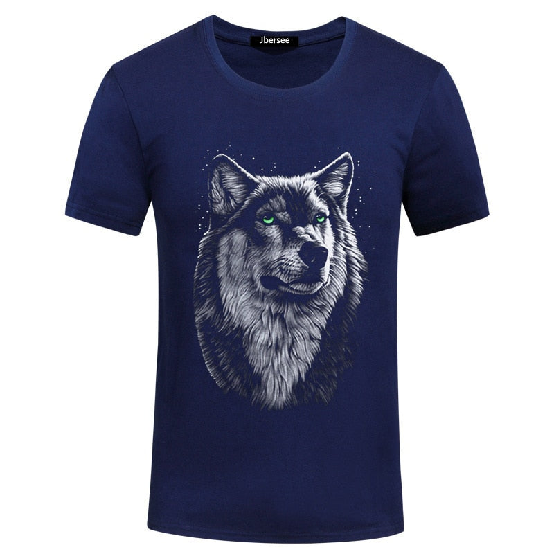 One Piece Summer Men T-shirts Tee Shirt Cotton Casual Men Tshirt 5XL Short Sleeve 3D T Shirt for Men Wolf Men T-shirt homme