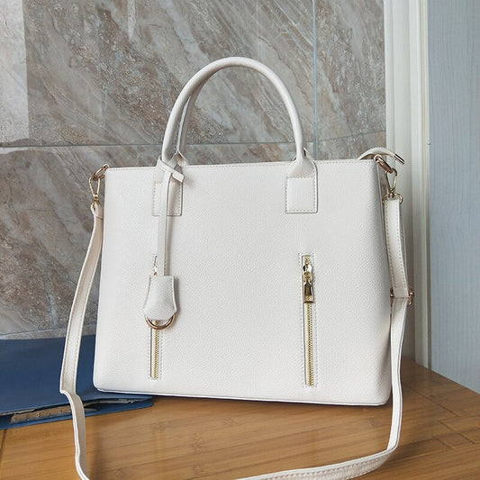 Business Women's Briefcase Female 14 Inch Laptop Portable OL Handbag Large-capacity Shoulder Bag Soft Leather Crossbody Bags Big