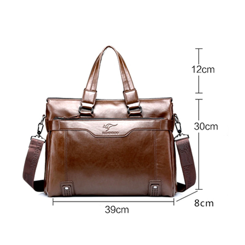 Badenroo Male bag Leather Handbags Men's Business bag Briefcase Laptop Shoulder Crossbody Bags Large Capacity Man Messenger Bags