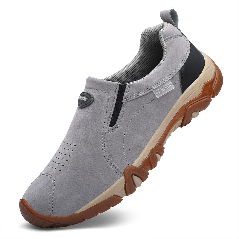 2021 High Quality Brand Men Shoes Leather Loafers Shoes Breathable Spring Autumn Casual Shoes Outdoor Non Slip Men Sneakers