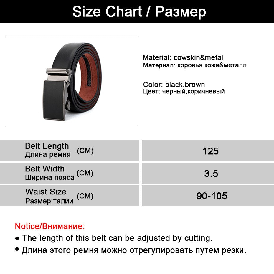 Maikun Men's Belts for Men Belt Vintage Style Genuine Leather Male Belt High Quality Automatic Buckle