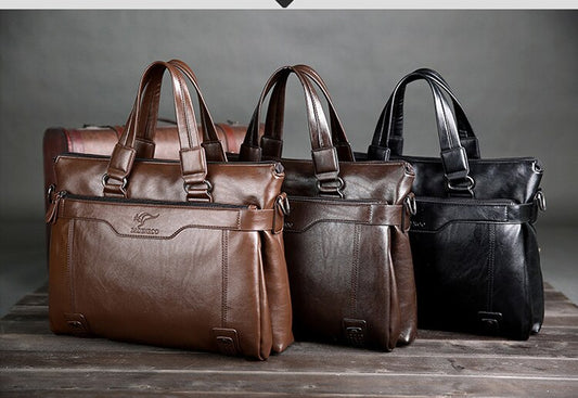 Badenroo Male bag Leather Handbags Men's Business bag Briefcase Laptop Shoulder Crossbody Bags Large Capacity Man Messenger Bags