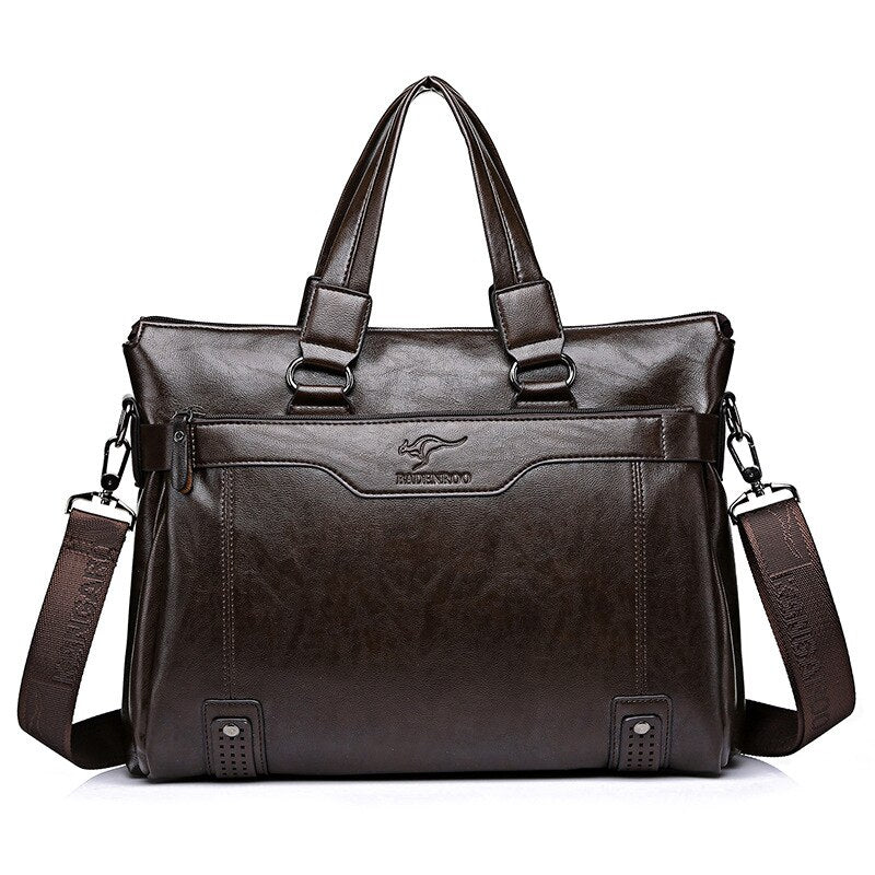Badenroo Male bag Leather Handbags Men's Business bag Briefcase Laptop Shoulder Crossbody Bags Large Capacity Man Messenger Bags