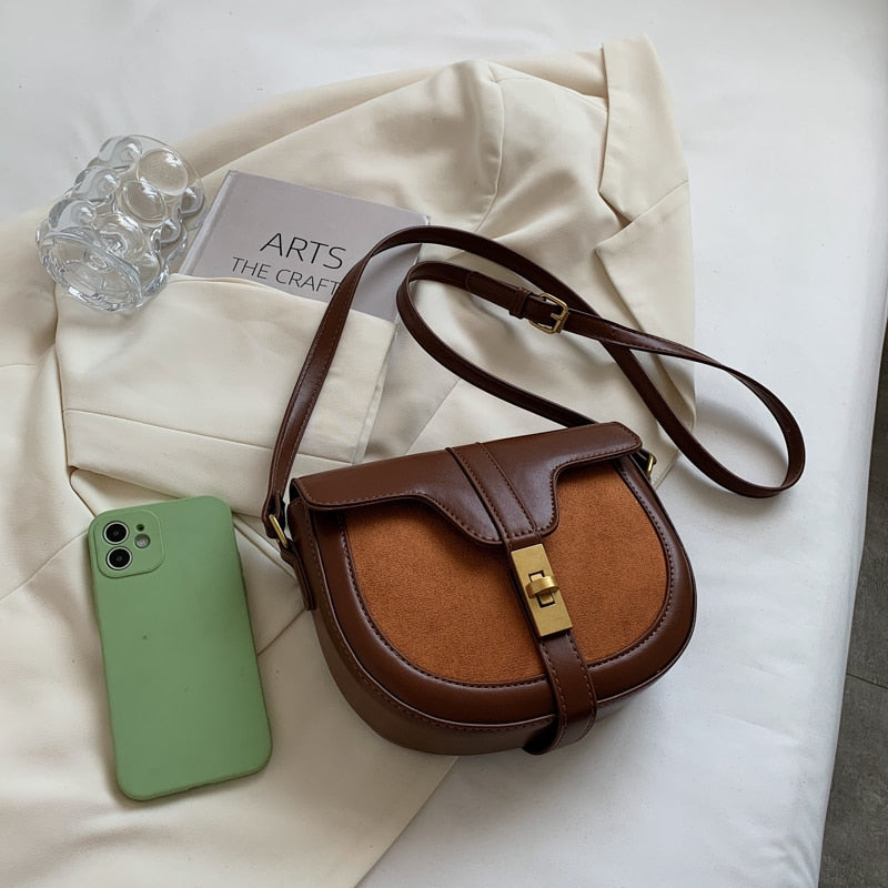 Simple Design Women's Bag Small Pu Leather Crossbody Bags 2021 New Trending Retro Female Handbags Casual Wild Shoulder Bags Sac