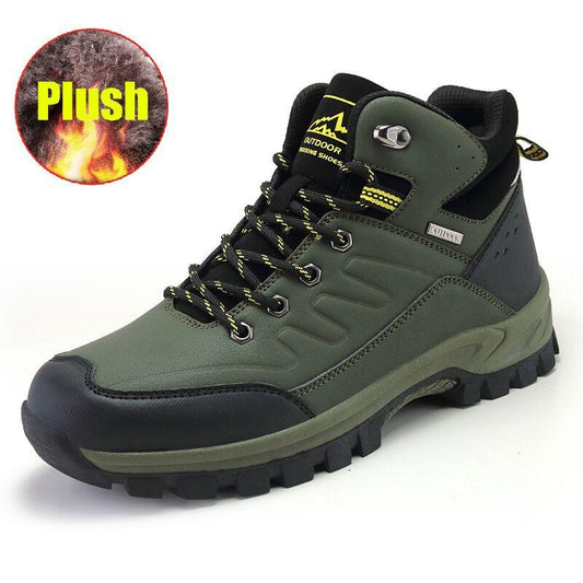 ZUNYU Winter Snow Boots Warm Plush Men's Boots Outdoor Non-slip Hiking Boots Waterproof Men's Ankle Boots Walking Boots