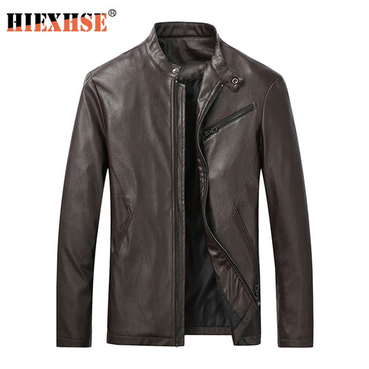 Men Jacket Leather 2020 News Motorcycle Men's Leather Lapel Versatile Personality Slimming Zipper Pocket Men's Wash Leather Coat