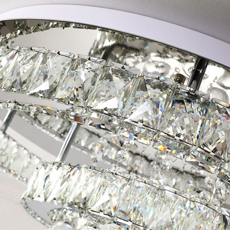 Сhrome lustres bedroom Modern crystal ceiling lighting dining room luxury ceiling lamps living room ceiling light led fixtures