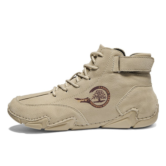 Golden Sapling Leisure Men's Boots Fashion Leather Lightweight Casual Shoes Classics Walking Footwear Winter Ankle Boot Men Shoe