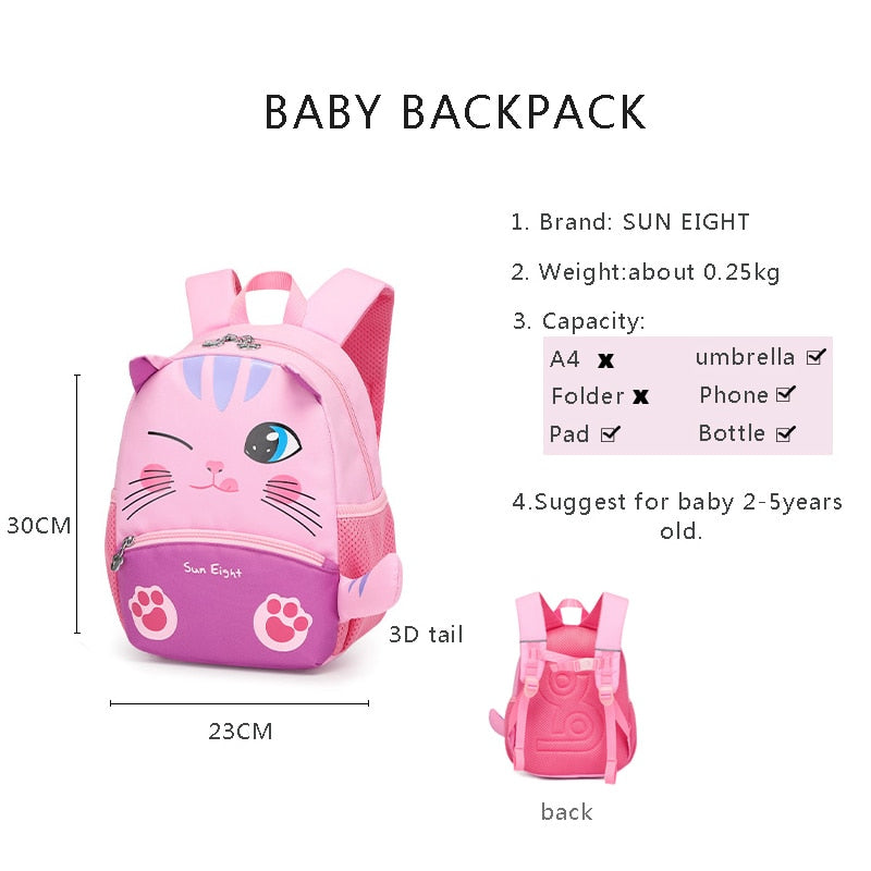 SUN EIGHT For Baby 2-5 Year Old Cute Little Kid Kindergarten Bag Child Backpack School Nylon Bags Lovely Children Backpack