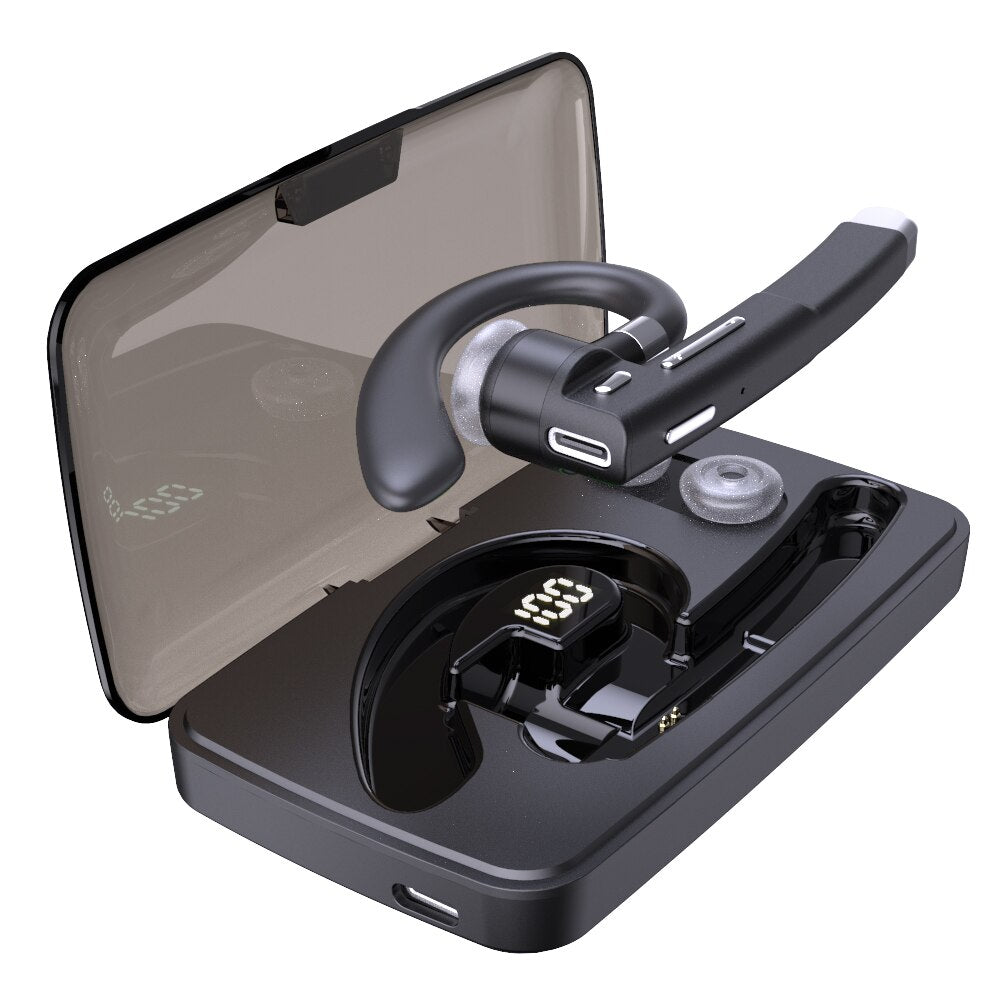 Newest Bluetooth Handsfree Earphones Wireless Bussiness Headphone Noise Canceling Headset With Mic For Driver With Charging BOX