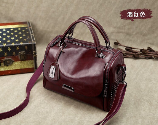 Vintage Bag Women's Leather Handbags 2022 Crossbody Bags For Woman Fashion Shoulder Retro Ladies Black Hand Sling Bolsos XD03