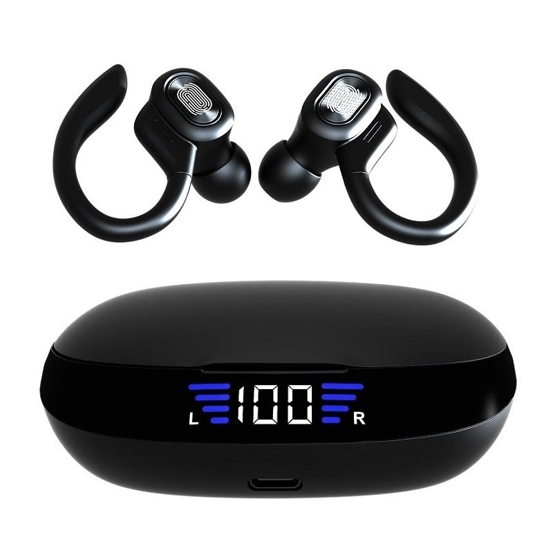 Bluetooth Wireless Headphones with Mic Sports Waterproof TWS Bluetooth Earphones Touch Control Wireless Headsets Earbuds Phone