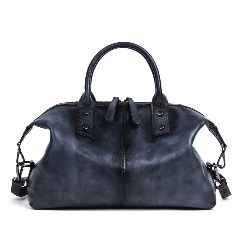 2022 New Hand Painted Women Handbag Luxury Genuine Cowhide Leather Dumpling Bag Large Capacity Vintage Top-handle Bag For Female