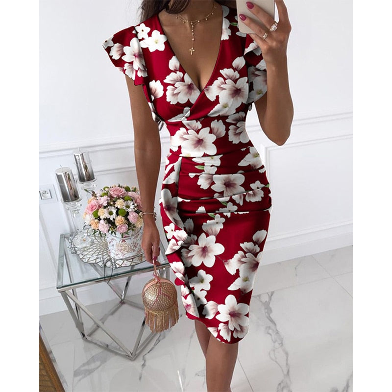 Striped Leopard Print Button Women's Dress Spring 2022 Elegantes Ankle Bandage Dress Half Sleeve Vintage Dress Shirt Beach Robe