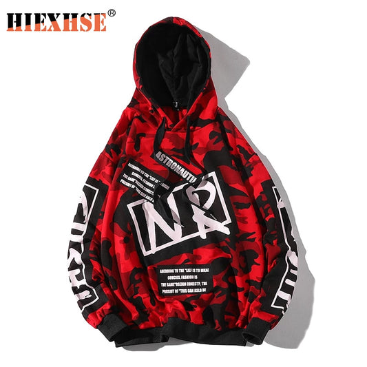 Hoodie Men Sweatshirt Pullover Streetwear Harajuku Hip Hop Casual Brand Hoodies Spring Autumn Soild Camouflage Print Hoodie Men