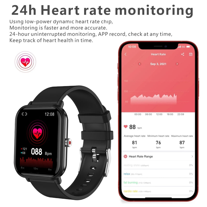LIGE 2022 New Smart watch Ladies Full touch Screen Sports Fitness watch IP67 waterproof Bluetooth For Android iOS Smartwatch Men