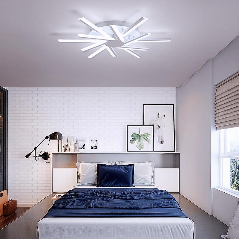 Modern LED Simple Ceiling Chandeliers Indoor Lighting for Living Room Bedroom Lamps Gold Black White Lustre Lights Home Fixtures