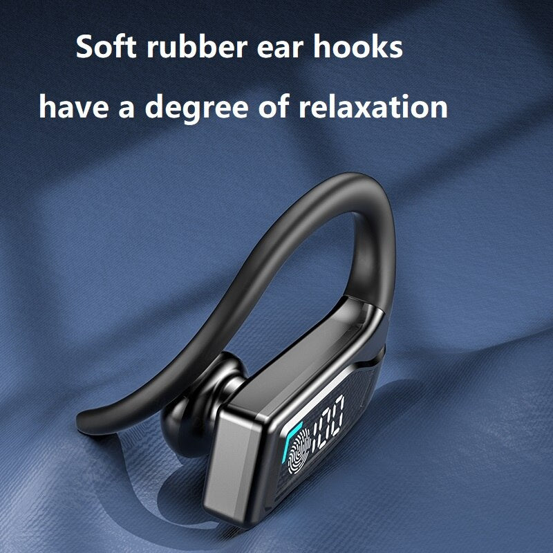 Wireless Earphones HiFI Stereo Touch Headphone 5.2 Bluetooth-compatible Sport Waterproof Ear Hook Headset With Mic Led Display